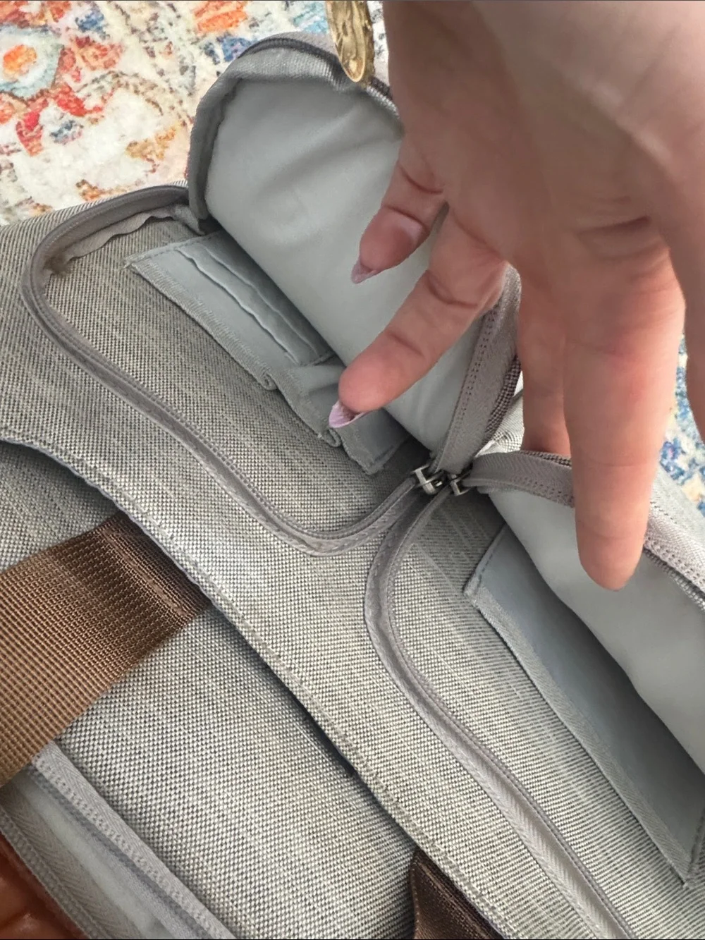 Lacdo Gray Padded Laptop Carrying Case Briefcase w/ Storage Pockets